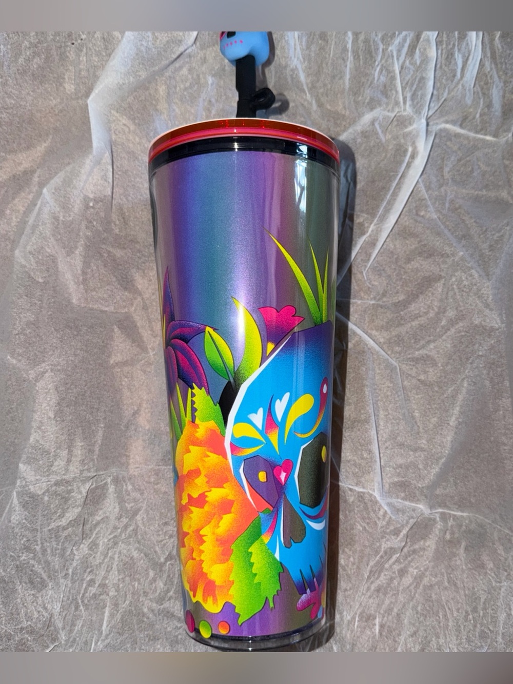 2025 Starbucks Day of the Dead Dia De Los Muertos 24 oz Tumbler Glow In Dark NEW